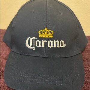 Corona baseball hat cap adjustable in back blue white gold